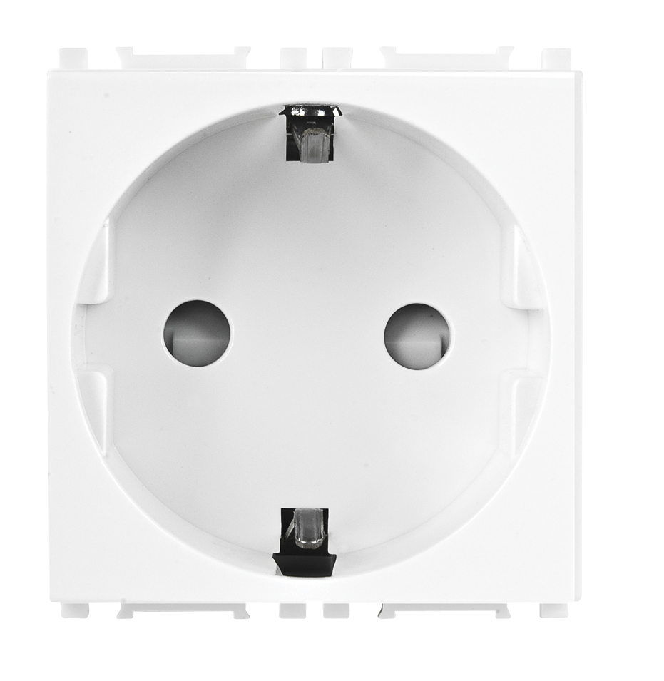 Socket 2P+E Mech. + Cover Plate 2M