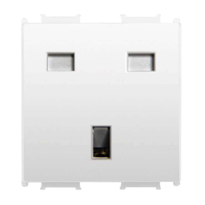 Socket 2P+E (British Type) Mechanism+Cover Plate 2M