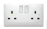 2Gang 13A SP Switched Socket
