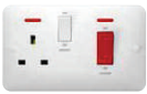 45A DP Switch,+ 13A Socket DP Switched with Indicator
